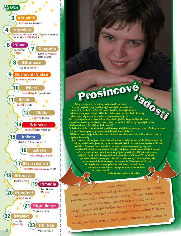 Ukázka časopisu IN - Časopis IN - prosinec 2009
